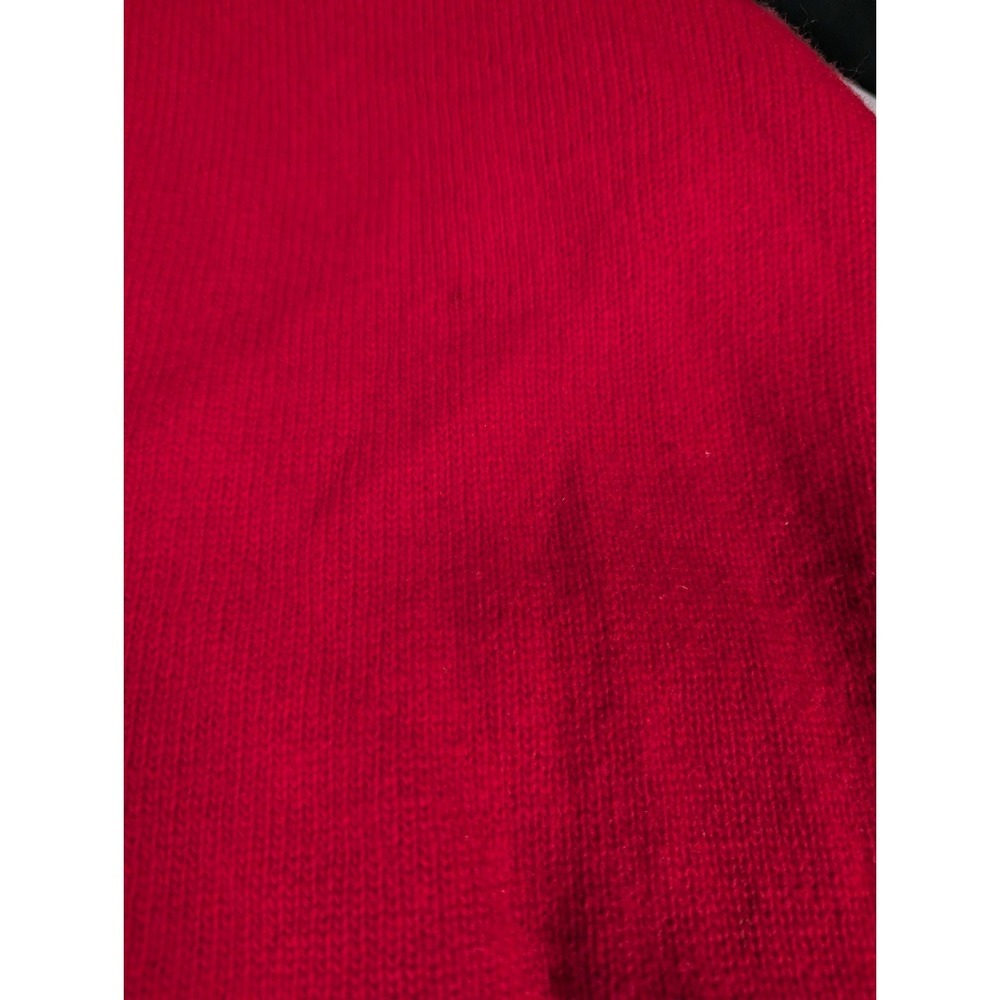D.D. SLOANE Red Mock Neck Sweater | Lambswool Blend | Size Large | Essential... - Picture 10 of 13